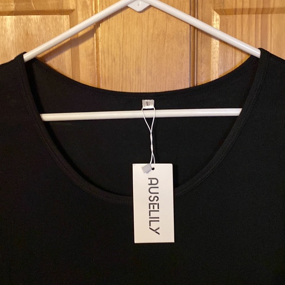 NWT/Auselily short sleeve T Shirt dress/ With pockets . - Picture 2 of 7